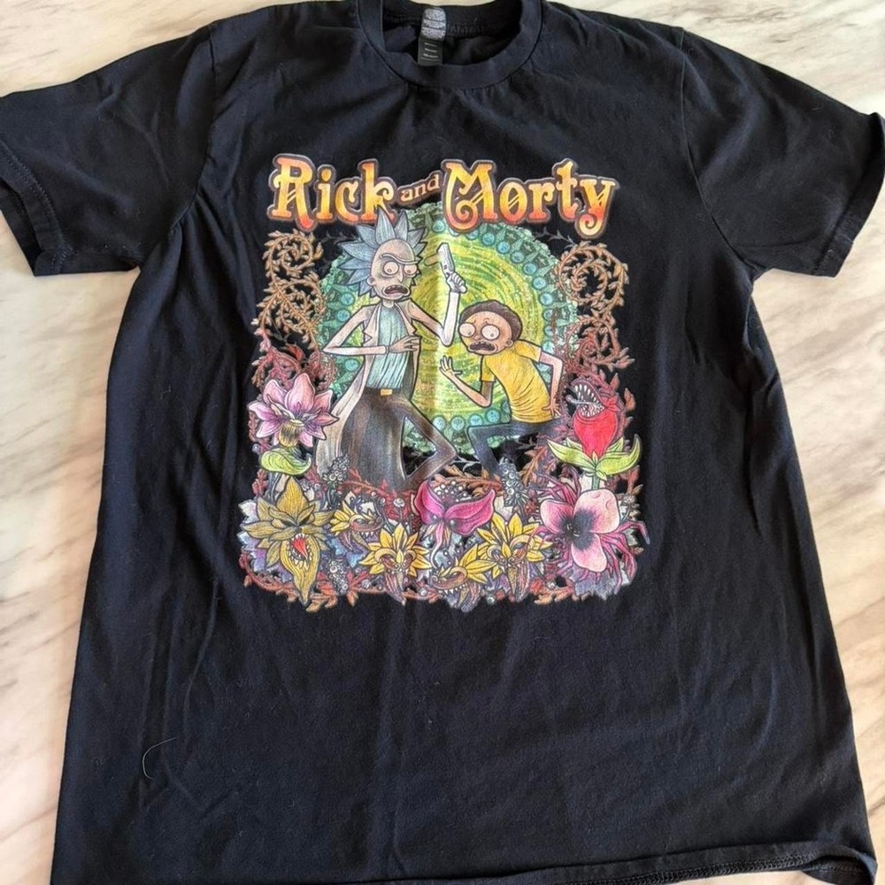 Rick and Morty black cotton t-shirt size M